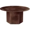 Table basse ronde en acier rouge terre 80cm Epic - Gubi