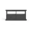 EBUY24 Venedig Meuble TV 2 tiroirs et 2 espaces de rangement, gris mat.