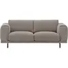 Canapé 2 places en tissu gris beige et pieds en métal noir Rest - Muut...