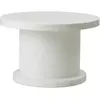 Table basse ronde en plastique recyclé blanc 75x48cm Bit - Normann Cop...