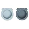 Liewood - Lot de 2 bols avec ventouse Peony - Sea blue&whale blue mix