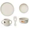 Liewood Coffret repas en silicone Vivi Safari sandy mix (4 pièces)