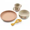 Coffret repas en silicone Vivi Cats and Dogs (4 pièces)