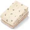 Lot de 2 langes Lewis Mini Leo-Peach (65 x 65 cm)