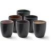 Ensemble de 6 tasses espresso GASTRO en grès émaillé Noir ass. Bitz