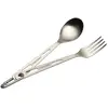 Couverts en titane - NORDISK - Set de 2 pièces - Léger et résistant - Gris