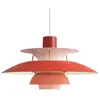 LOUIS POULSEN lampe à suspension PH 5 (Nuances de tons rouge - Aluminium)