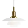 Louis Poulsen Suspension verre PH 3½-3 laiton - 5741100141