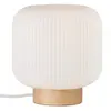 Nordlux Lampe à poser Milford abat-jour verre et pied bois