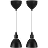 Nordlux Ray 2 Kit Plafonnier Suspendu Dôme Noir E14