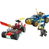 LEGO NINJAGO® Le duel en voitures de course de Rogue et Drix 71840