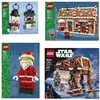 Jeu de construction Lego, thème Noël, 15 pièces, 4 assortiments