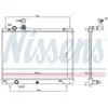 Radiateur, refroidissement du moteur 606700 Nissens 606700