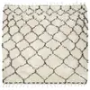 House Doctor Zena tapis 180x180 cm en coton blanc et noir