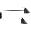 Society of Lifestyle House Doctor Lampe murale Club double Noir/blanc 81 x 20 cm
