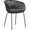 Chaise de jardin en rotin noir Hapur - House Doctor