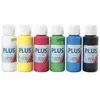Lot de peinture acrylique Plus Color - 6 x 60 ml - Couleurs primaires