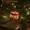 Sirius Pendentif décoratif Elly avec LED, Ø 7 cm, rouge