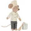 Maileg Chef Souris avec marmite et cuillère