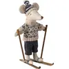 Maileg - Papa souris et ses skis Bleu marine taille unique