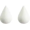 2 Patères en bois blanches L Dropit blanc - Normann Copenhagen