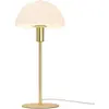 Nordlux Lampe De Table Élégante En Or Et Abat-Jour En Verre Blanc