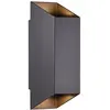 Nordlux 2218221003 - Lampada da parete Nico, quadrato, nero, IP54