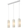 Nordlux Suspension Miella, à 3 lampes, verre strié, satiné/blanc