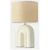 Nordlux Lampe à poser Haze, céramique, abat-jour textile, beige