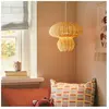 Nordlux Suspension Allie, rotin, forme de champignon, brun naturel
