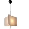 Nordlux Suspension Tinto, abat-jour textile triangulaire, noir/beige
