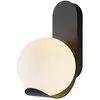 Nordlux Applique d'extérieur Dalius, noir, diffuseur sphérique blanc