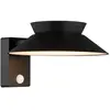 Nordlux Applique d'extérieur LED Justina, noir, capteur, métal