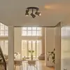 Plafonnier Boston 3-rondel Métal Noir, H.13,5 IP20 GU10 Intérieur