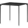 Table à manger carrée en acier noir 80 x 80 cm Novo - Aytm