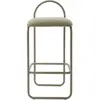 Chaise de bar en bouclé taupe 37 x 39 x 92 cm Angui - AYTM