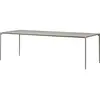 Table à manger en acier taupe 240 x 90 cm Novo - AYTM
