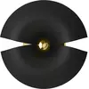 Applique murale AYTM Cycnus, noir, Ø 30 cm, fiche, aluminium, E27