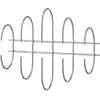 Porte-manteaux mural argenté 51 cm en acier Moveo - AYTM