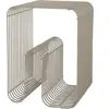Tabouret et rangement magazine en acier taupe 32x43cm Curva - AYTM