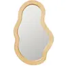 Miroir organique bordure en rotin 40x72,5cm Pond - Ferm Living