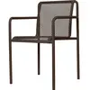 Chaise en acier marron avec accoudoirs 80x60cm Dapple - Ferm living
