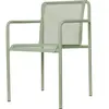Chaise en acier vert pâle avec accoudoirs 80x60cm Dapple - Ferm living