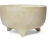 ferm LIVING Pot de fleurs Evoke Low, beige, 25 litres, fibre de verre