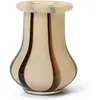 ferm LIVING Vase Riban, beige, 15 cm, verre, soufflé à la bouche