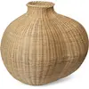 ferm LIVING Vase de sol Bola, rotin, tressé, hauteur 50 cm