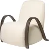 Fauteuil en tissu bouclé nordique off-white Buur - Ferm Living