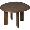 Table à manger asymétrique en hêtre marron foncé 115 cm Tarn - Ferm Li...