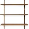 Triple étagère en chêne foncé 87cm Sector - Ferm living