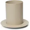 ferm LIVING Pot de fleurs Auran, beige, hauteur 21 cm, fer